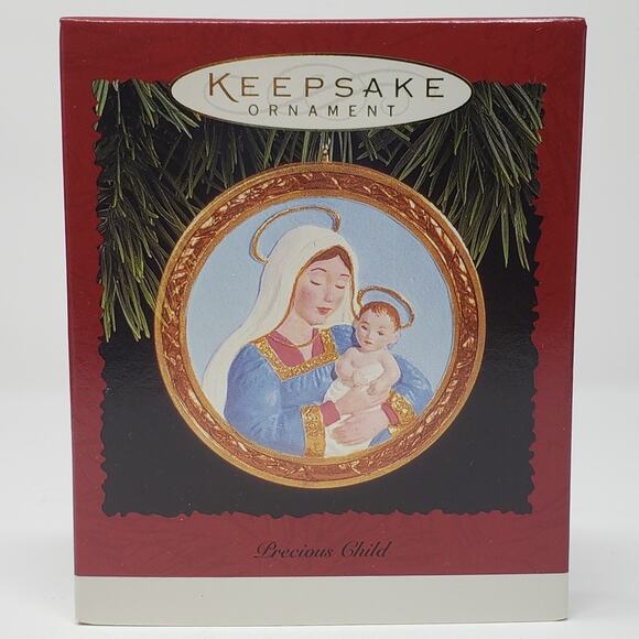 1996 Hallmark Madonna & Child 2-Piece Handcrafted Keepsake Holiday Ornament Set - Picture 2 of 9